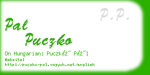 pal puczko business card